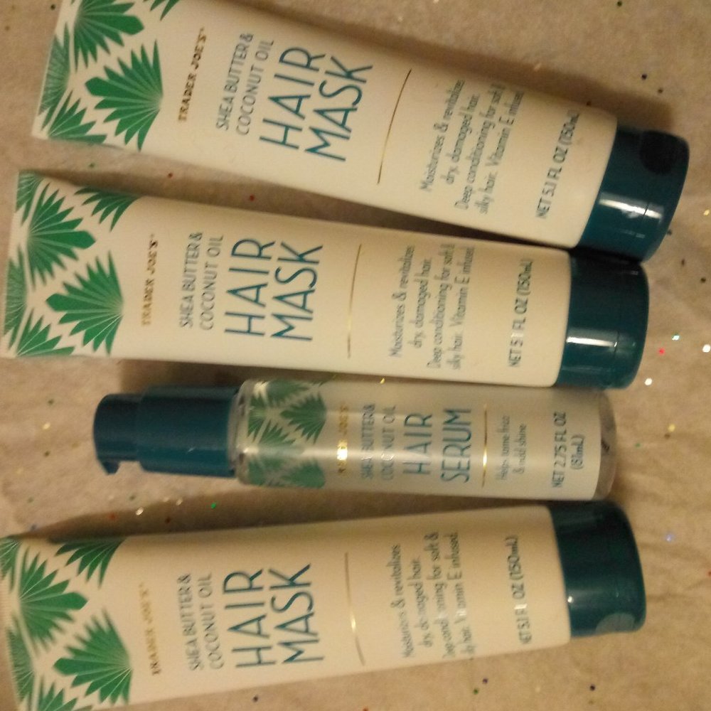 Trader Joes 3 Hair Masks; 1 Hair Serum!